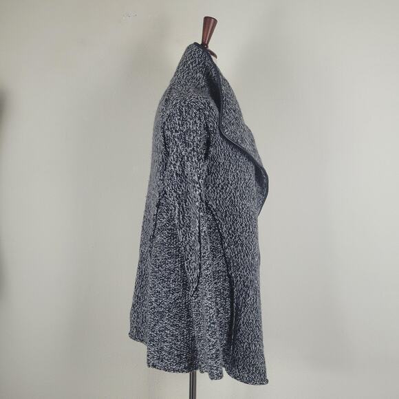 Zadig & Voltaire Sweater Small Black Gray Daphnee Alpaca Wool Blend Cardigan - Picture 3 of 9